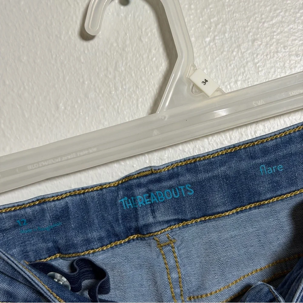 Thereabouts Kids Girl‎ Denim Distressed Stylish Blue Flared Jeans size 12